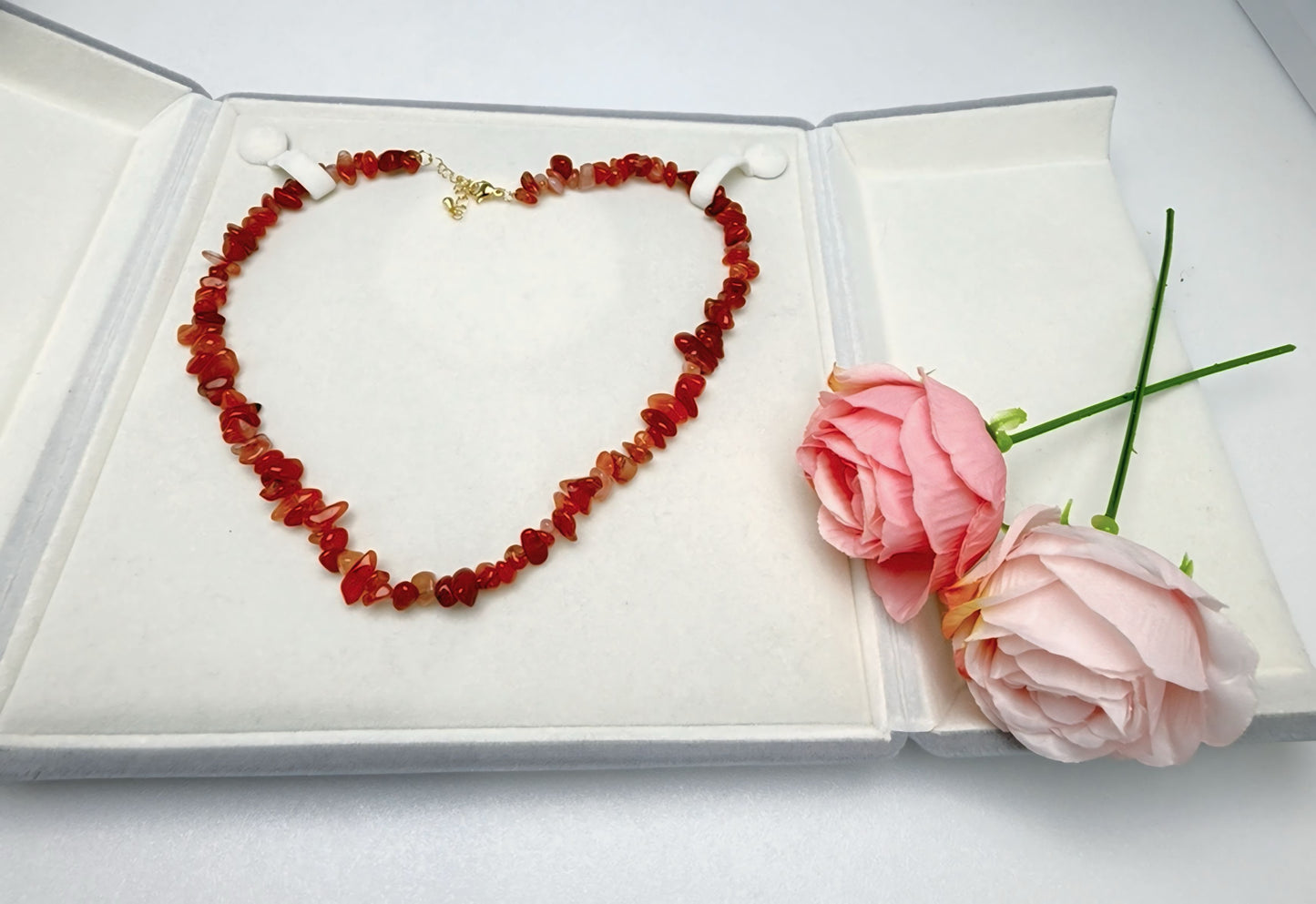 Natural South Red Agate (南红) Necklace | Healing Stone Jewelry
