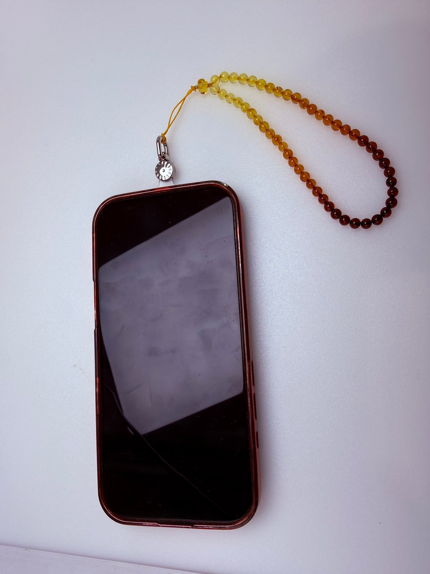 Golden Amber & Blood Amber 琥珀 Handphone Accessories Chain — Elegant, Lightweight & Full of Warm Energy