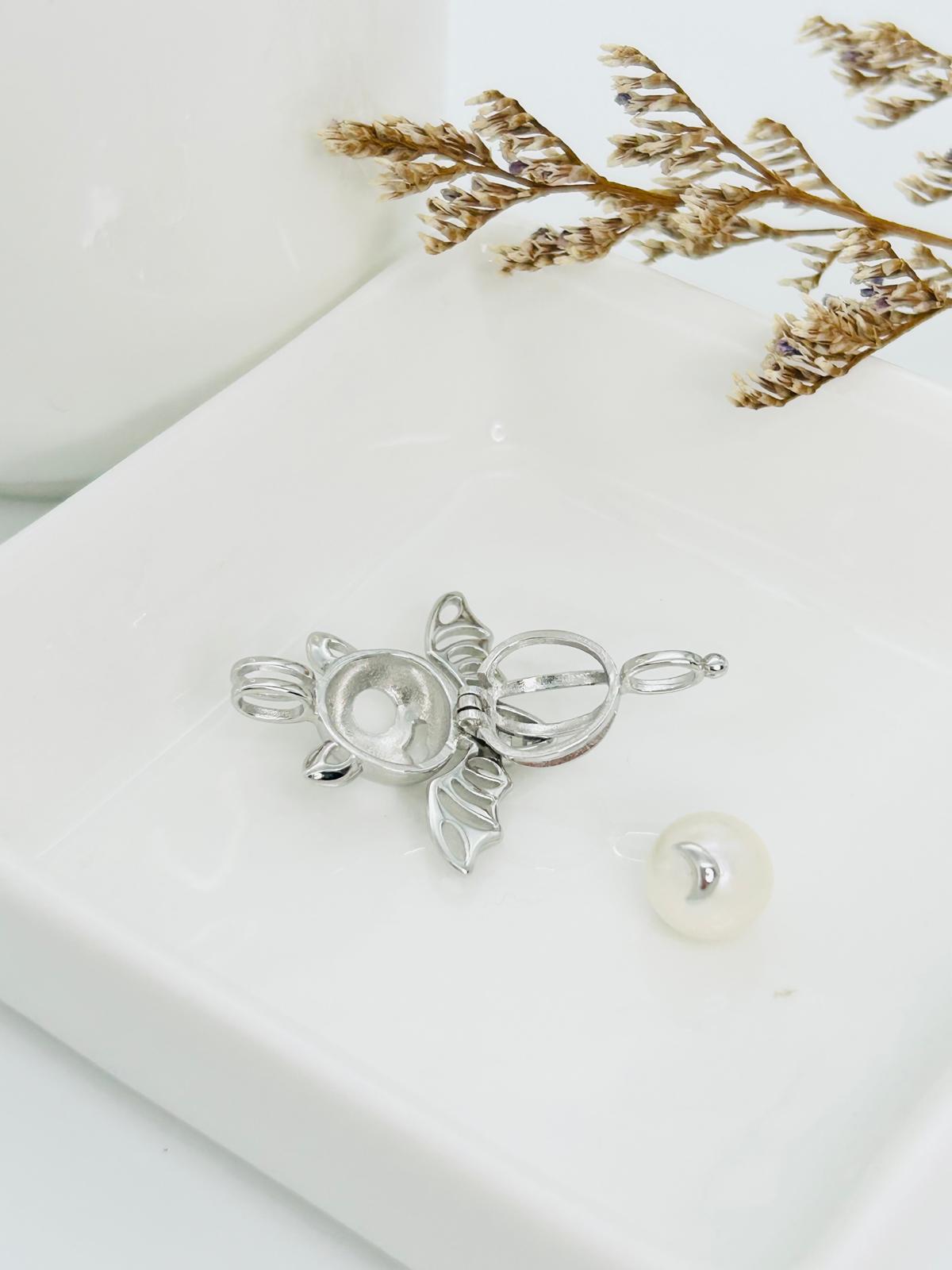 Bat Pendant with Hidden Pearl – Unique Jewellery Design | Singapore