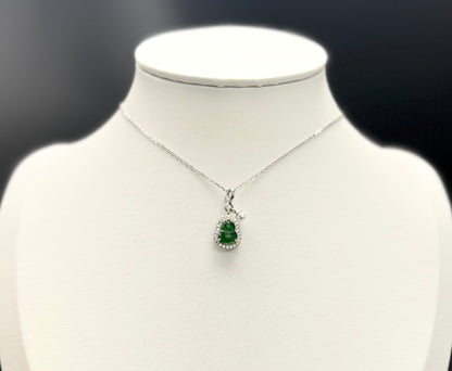 Natural Grade A Mini (Hu Lu) Green Jadeite Charm