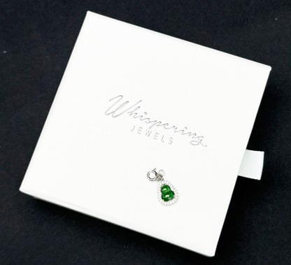 Natural Grade A Mini (Hu Lu) Green Jadeite Charm