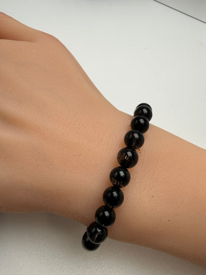 Black Rutilated Quartz 黑发晶 Bracelet (7-7.5mm) | Strength, Protection & Inner Clarity