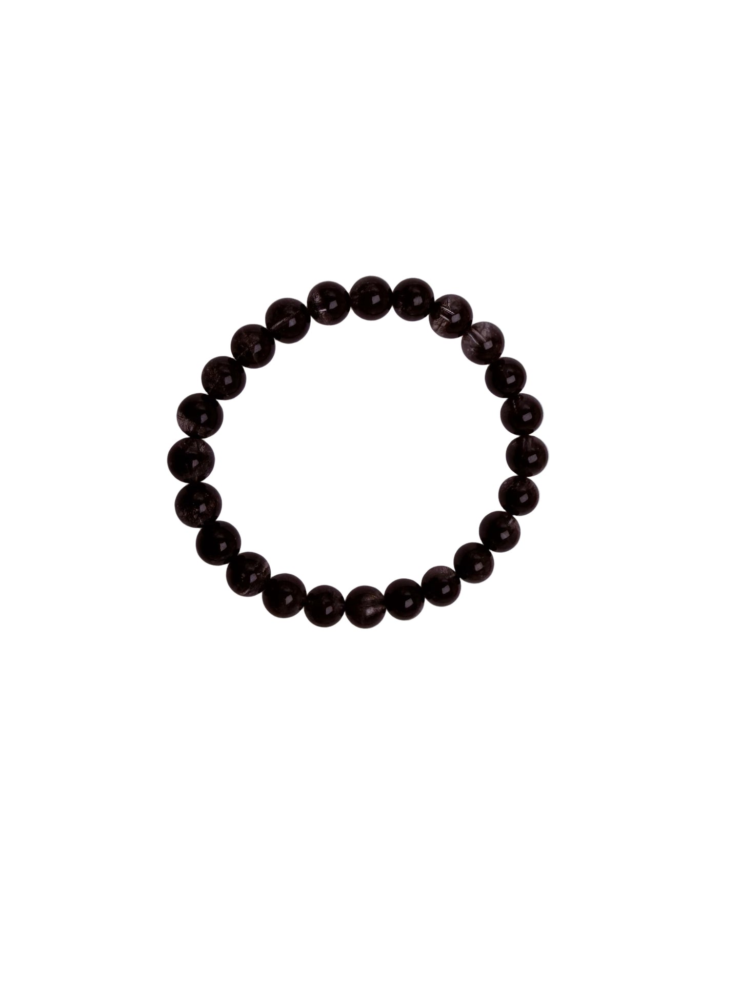 Black Rutilated Quartz 黑发晶 Bracelet (7-7.5mm) | Strength, Protection & Inner Clarity