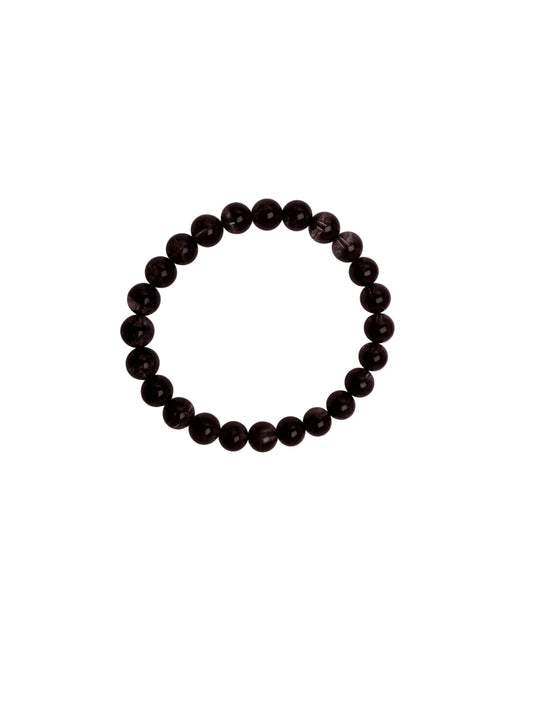 Black Rutilated Quartz 黑发晶 Bracelet (7-7.5mm) | Strength, Protection & Inner Clarity