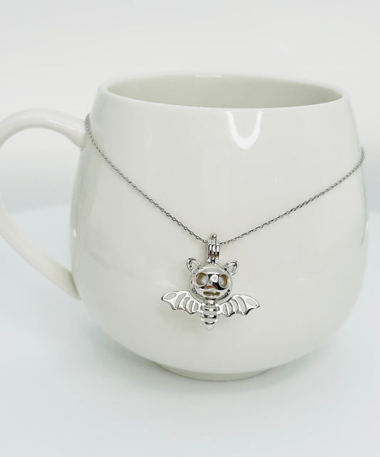 Bat Pendant with Hidden Pearl – Unique Jewellery Design | Singapore