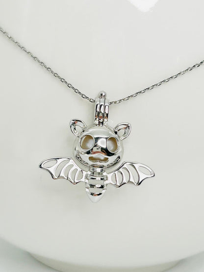 Bat Pendant with Hidden Pearl – Unique Jewellery Design | Singapore
